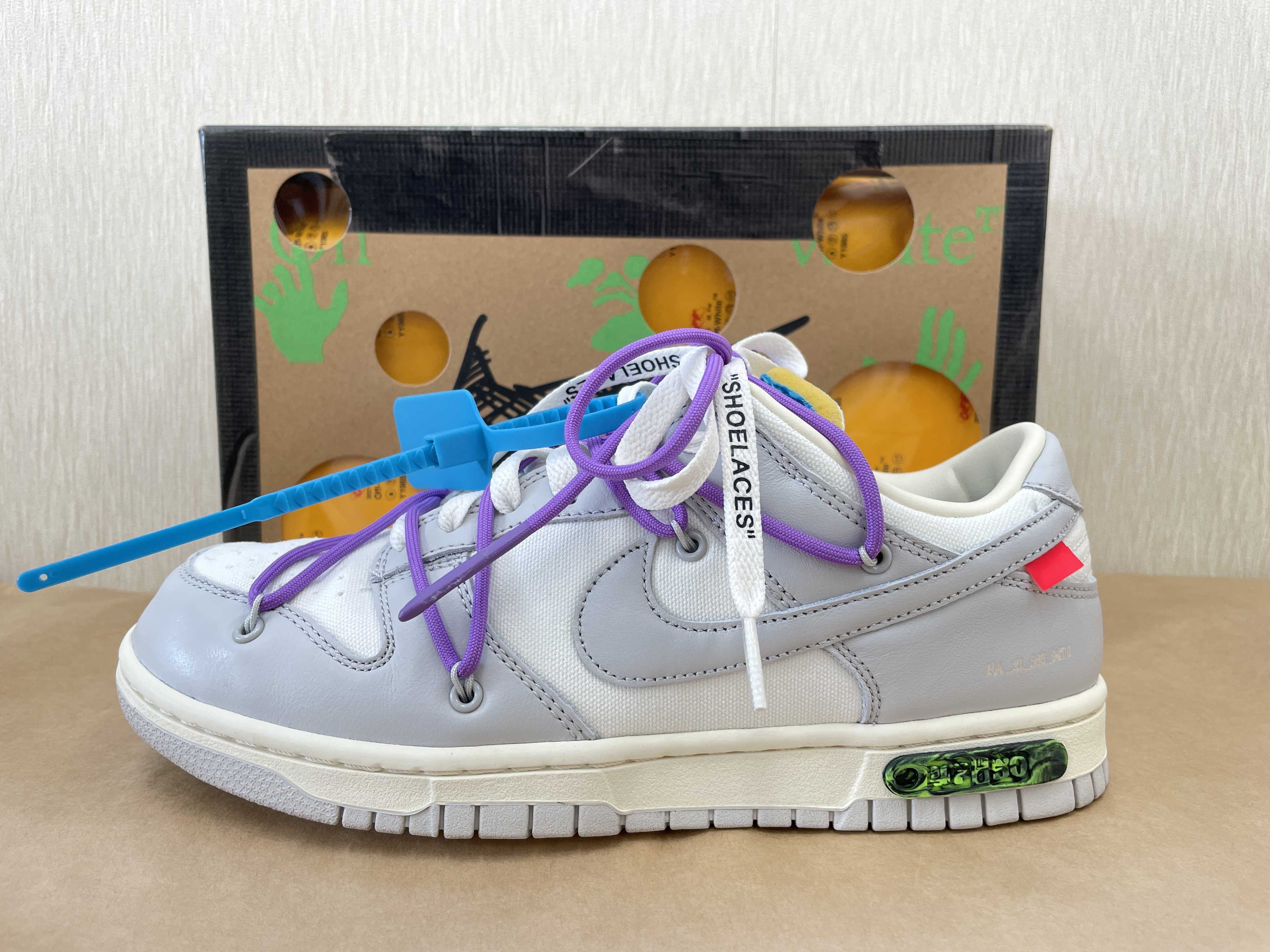 Off-White × Nike Dunk Low "Sail/Neutral Gray"