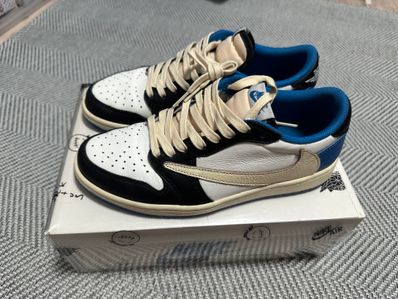 Travis Scott × fragment design × Nike Air Jordan 1 Low OG SP "Military Blue"