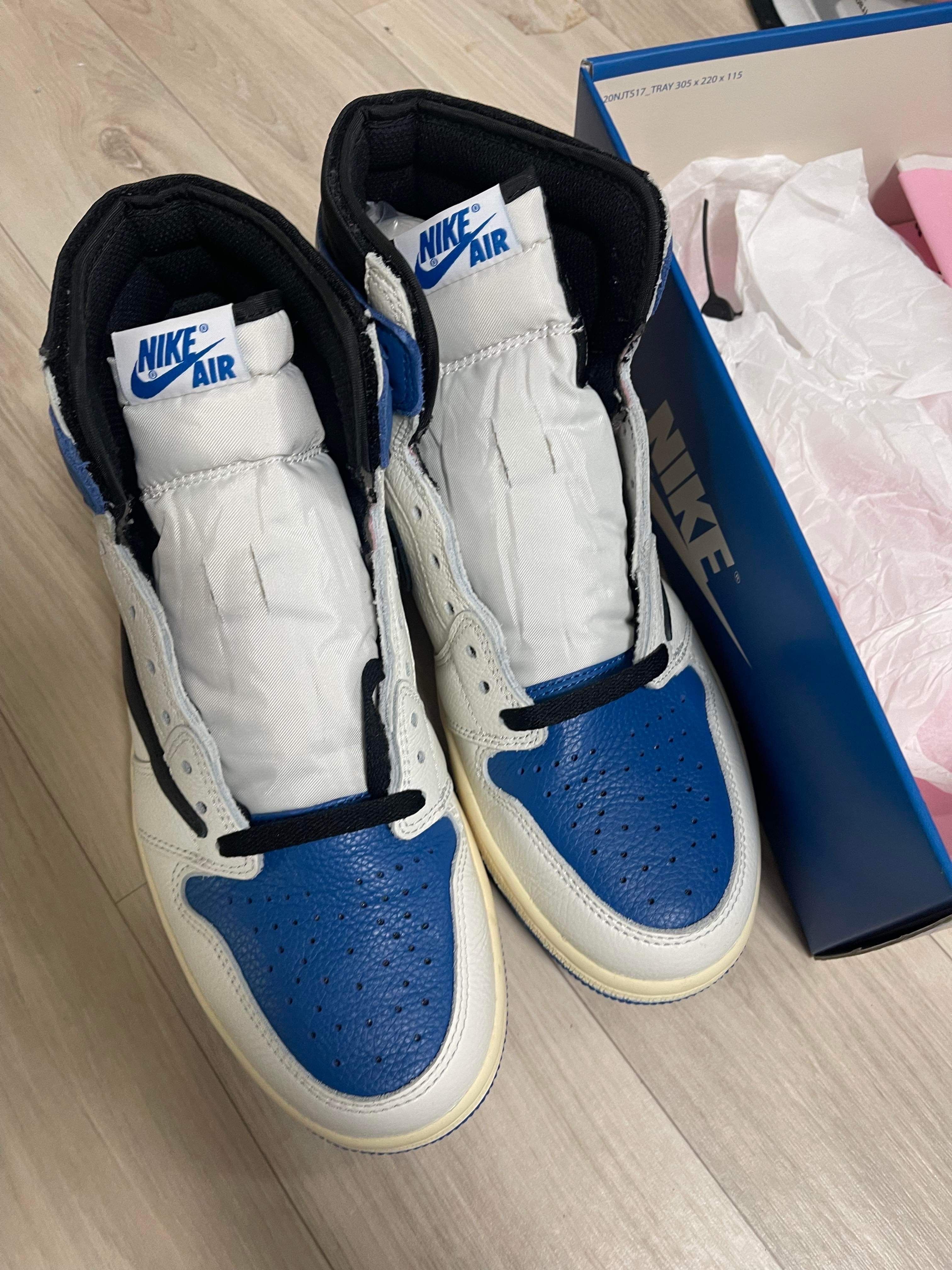 Travis Scott × fragment design × Nike Air Jordan 1 Retro High OG SP "Military Blue"