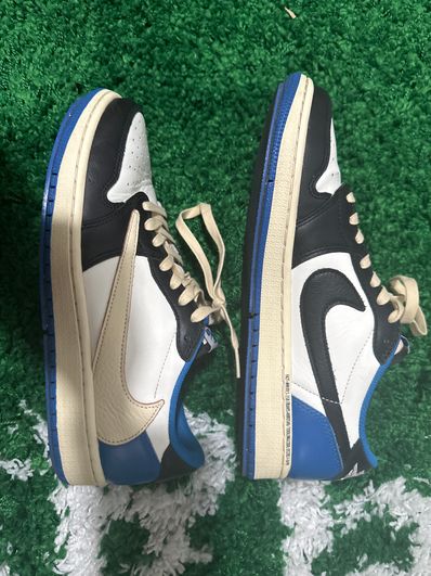 Travis Scott × fragment design × Nike Air Jordan 1 Low OG SP "Military Blue"