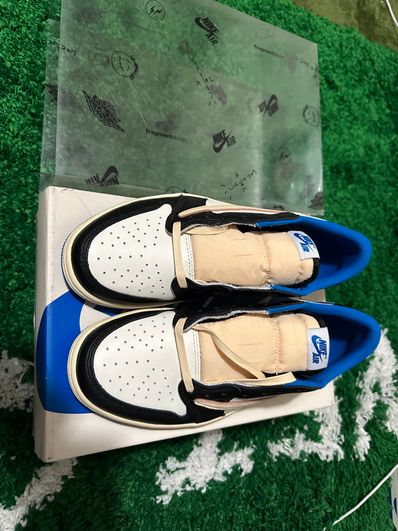 Travis Scott × fragment design × Nike Air Jordan 1 Low OG SP "Military Blue"