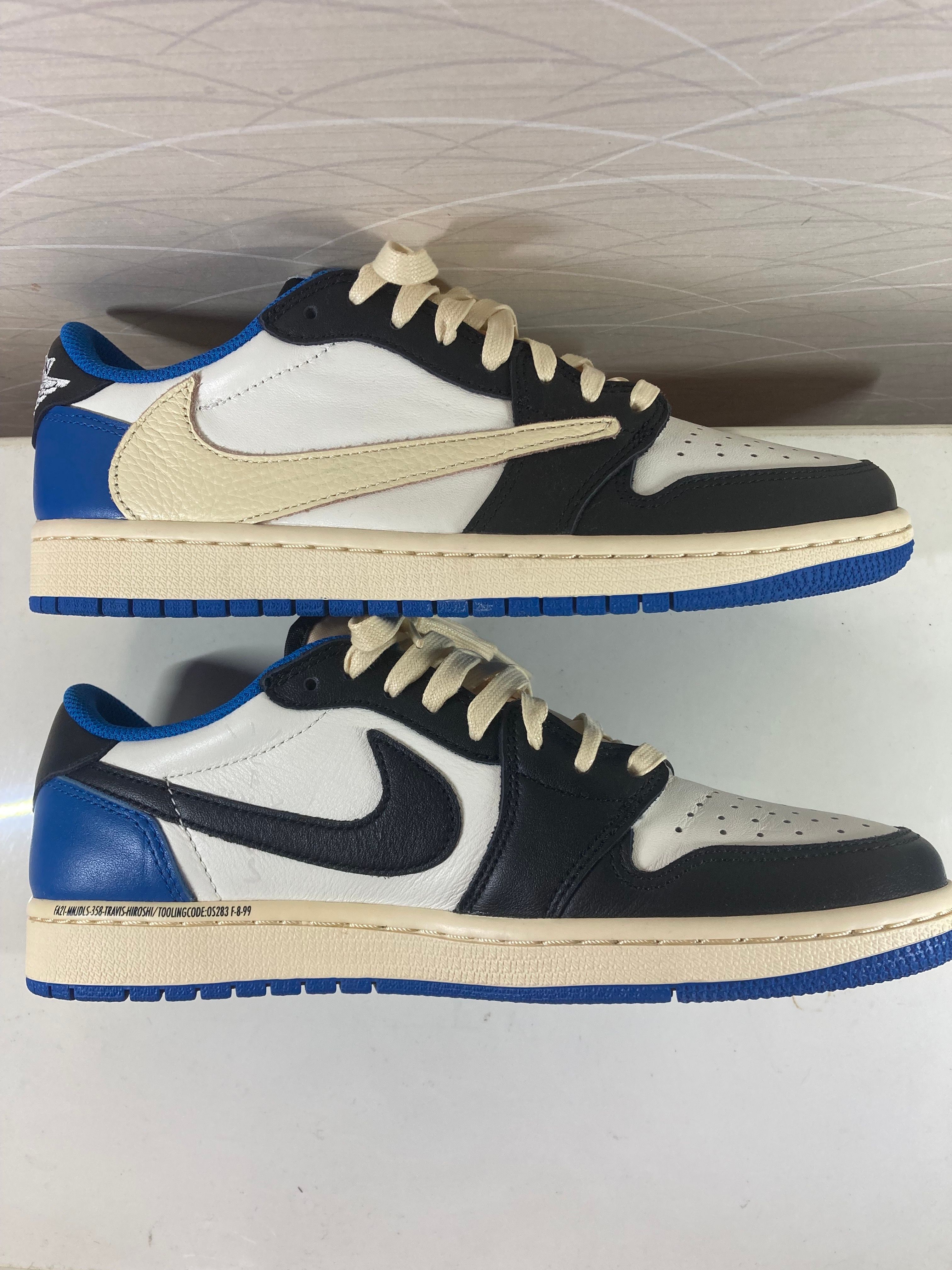 Travis Scott × fragment design × Nike Air Jordan 1 Low OG SP "Military Blue"