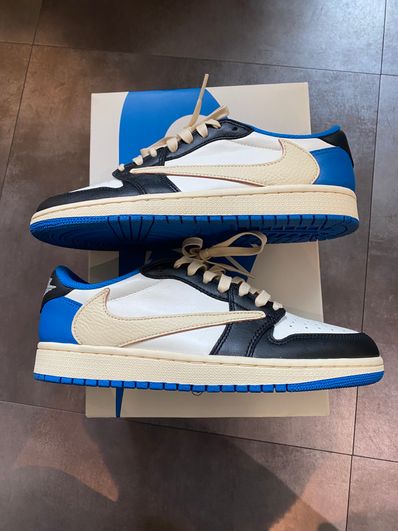 Travis Scott × fragment design × Nike Air Jordan 1 Low OG SP "Military Blue"