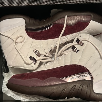 A Ma Maniere × Nike Women's Air Jordan 12 "White and Burgundy Crush"
