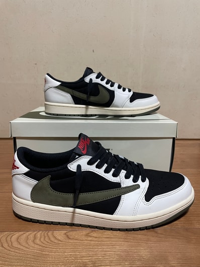 Travis Scott × Nike Women's Air Jordan 1 Low OG "Medium Olive"