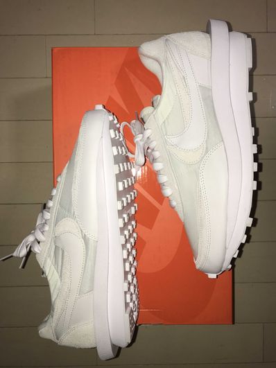 sacai × Nike LDV Waffle "Triple White"