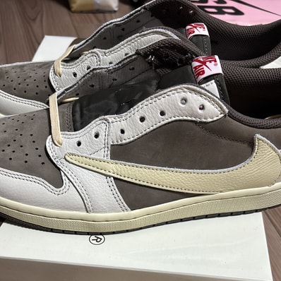 Travis Scott × Nike Air Jordan 1 Low OG SP "Reverse Mocha/Sail and Ridgerock"