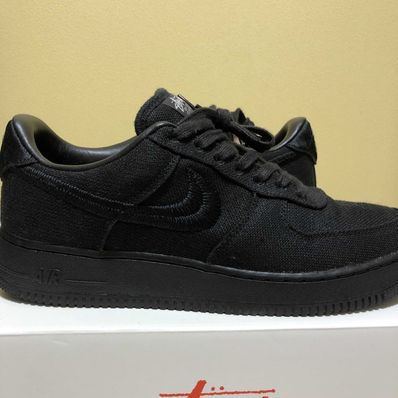Stussy × Nike Air Force 1 Low "Triple Black"