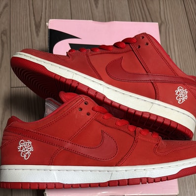 Girls Don't Cry × Nike SB Dunk Low Pro QS "Red" / VERDY