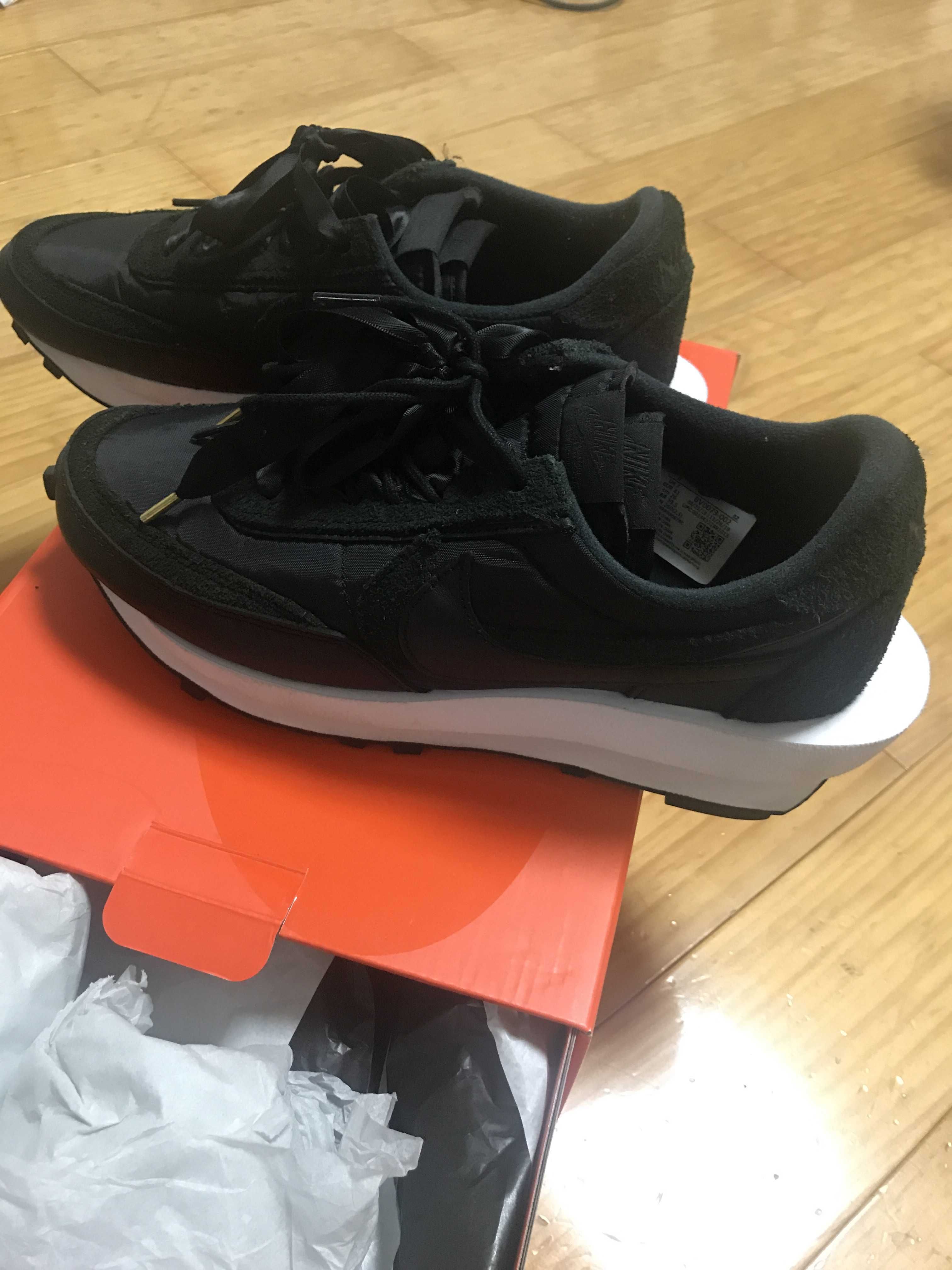 sacai × Nike LDV Waffle "Triple Black"