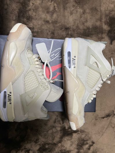 Off-White × Nike Women's Air Jordan 4 SP "Sail"