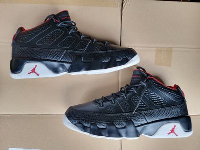 NIKE AIR JORDAN 9 RETRO LOW "BLACK/GYM RED/WHITE"