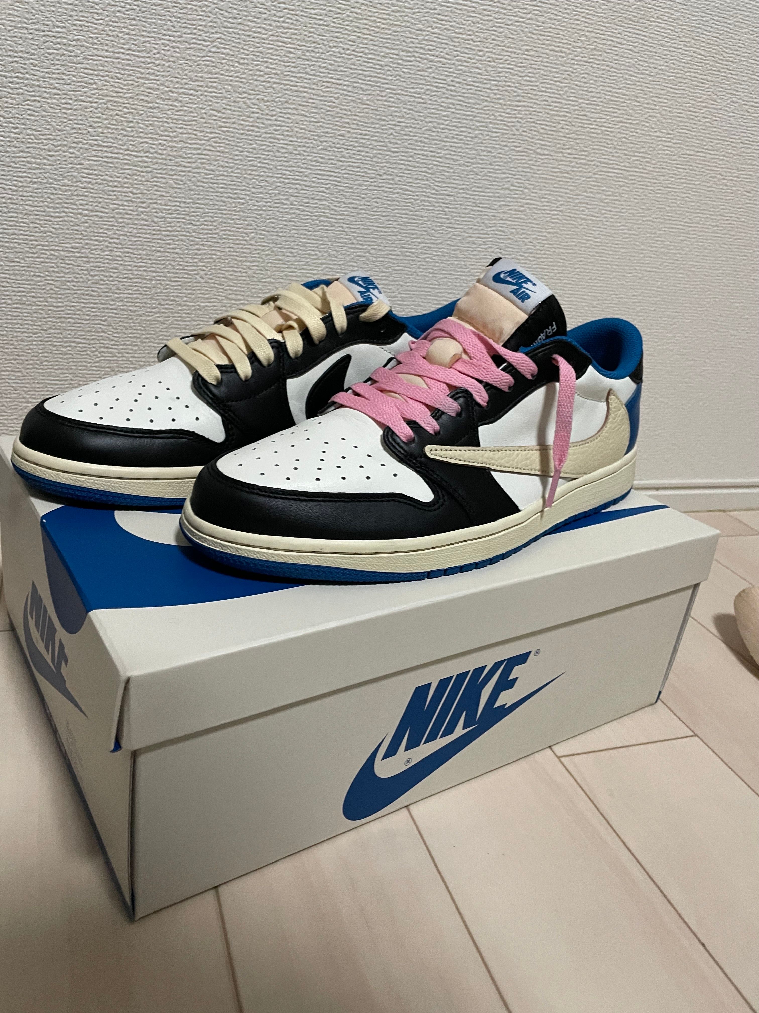Travis Scott × fragment design × Nike Air Jordan 1 Low OG SP "Military Blue"