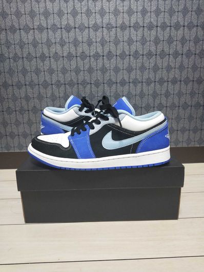 NIKE AIR JORDAN 1 LOW "WHITE/BLACK/BLUE"