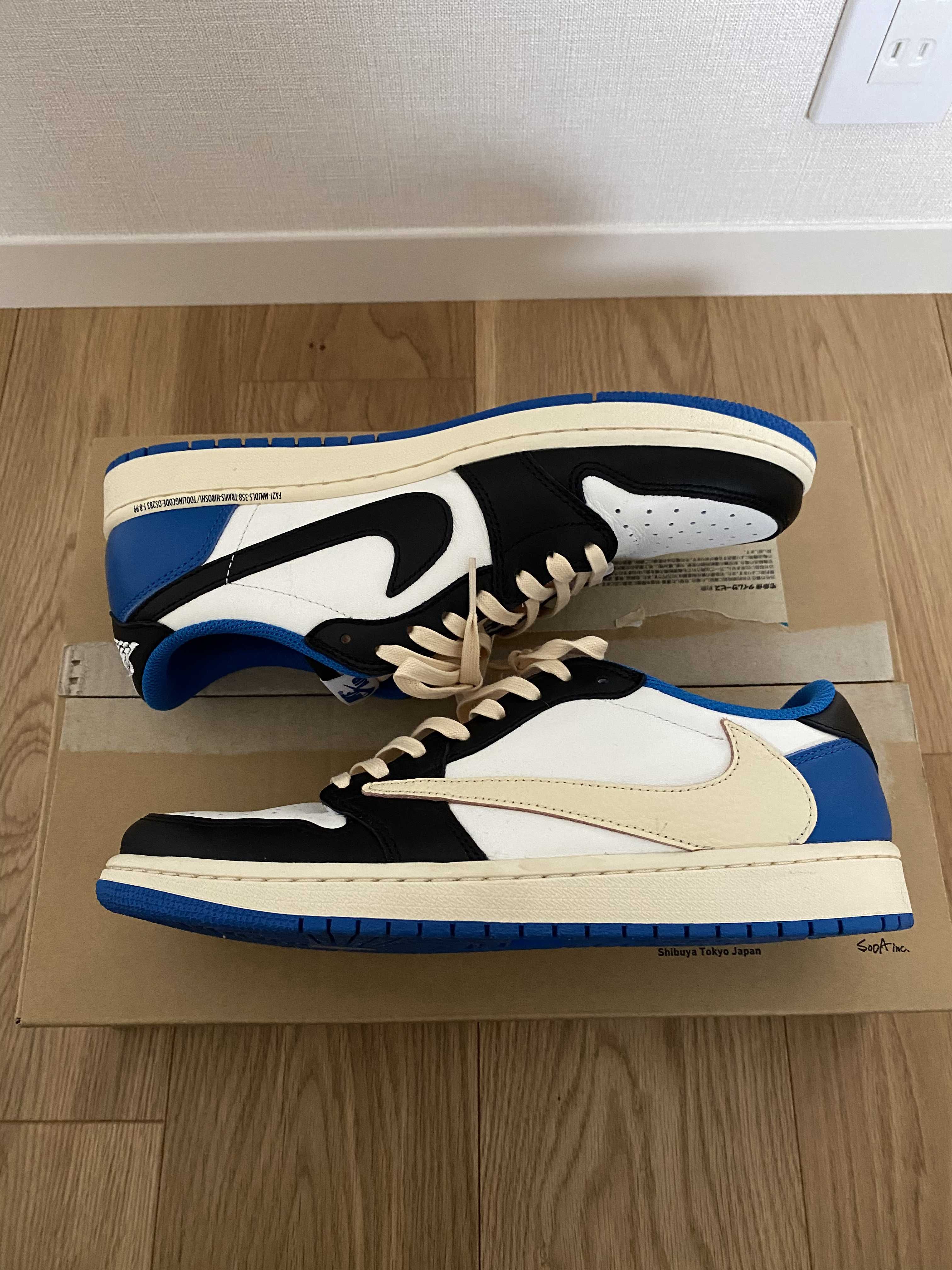 Travis Scott × fragment design × Nike Air Jordan 1 Low OG SP "Military Blue"