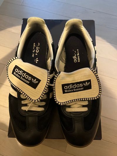 Wales Bonner × adidas Samba Pony Tonal Low "Core Black/Cream White"