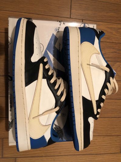 Travis Scott × fragment design × Nike Air Jordan 1 Low OG SP "Military Blue"