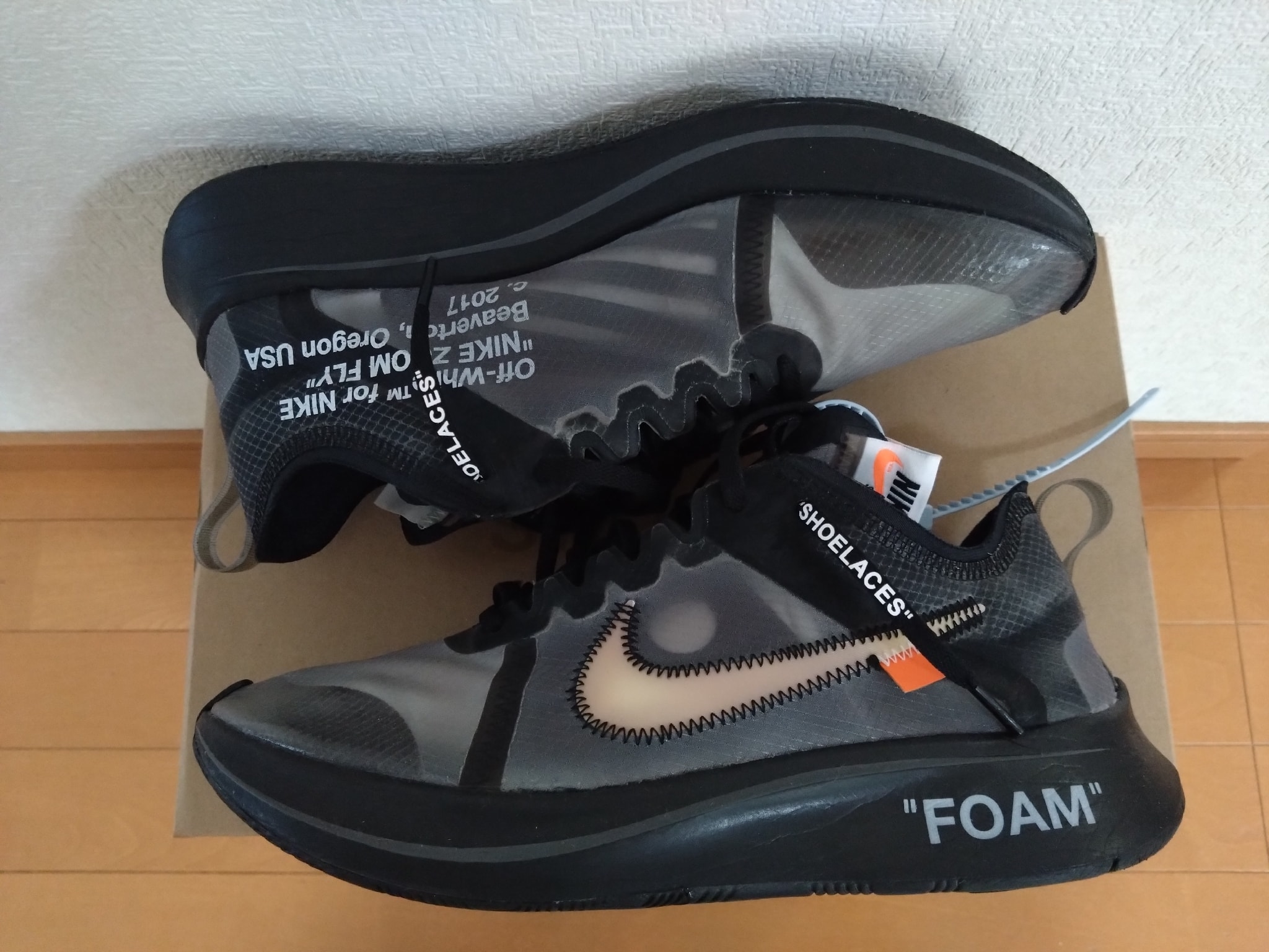Off-White × Nike Zoom Fly "Black"