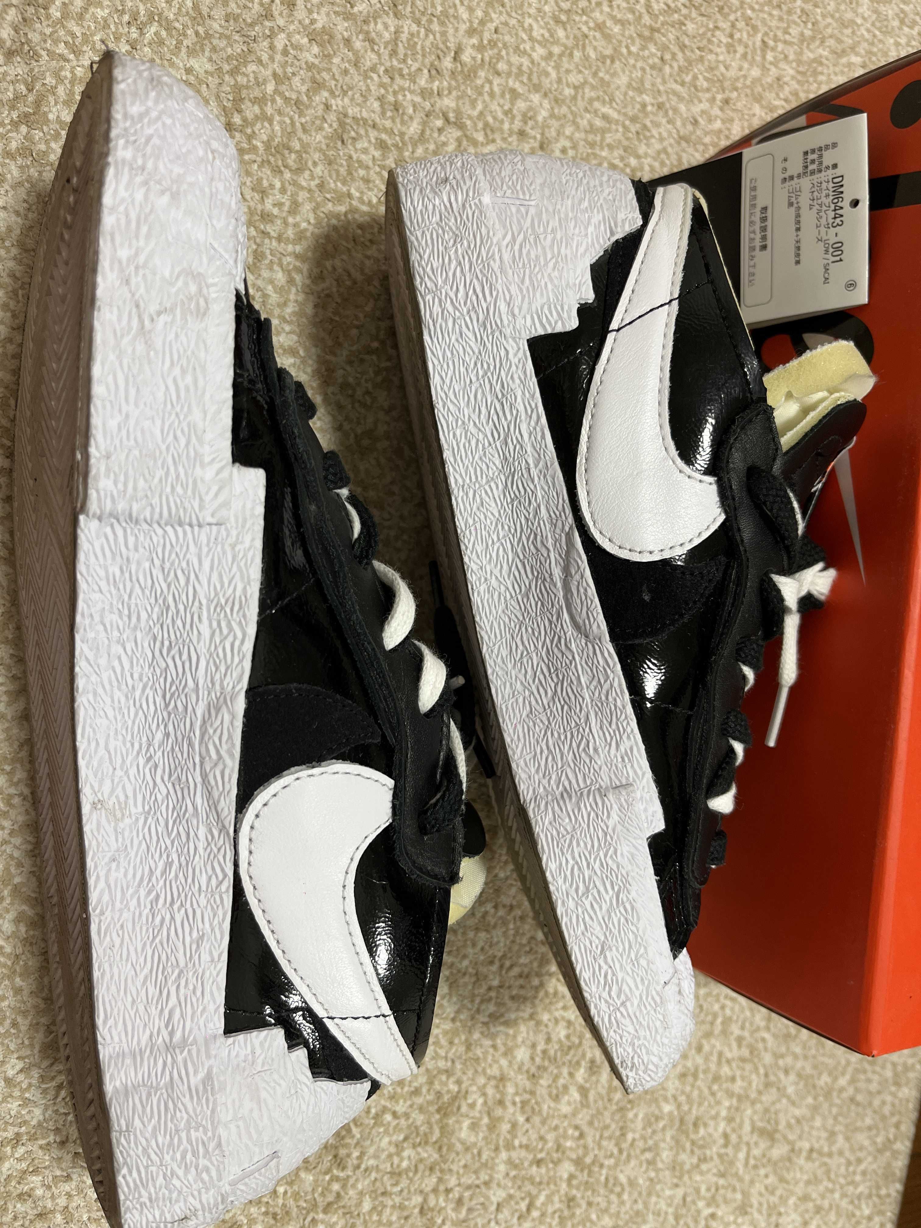 sacai × Nike Blazer Low "Black Patent Leather"