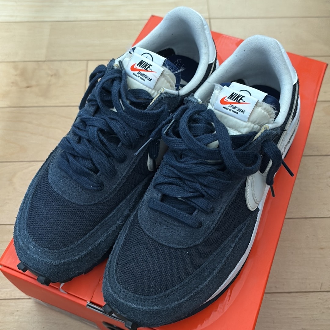 fragment design × sacai × Nike LD Waffle "Blackended Blue"