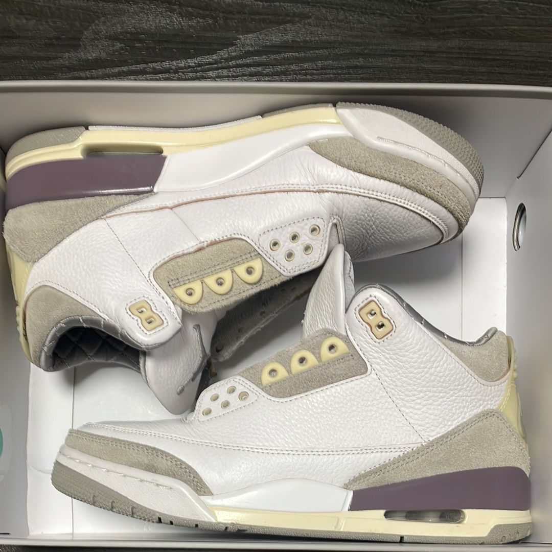 A Ma Maniere × Nike Women's Air Jordan 3 Retro SP "White/Medium Grey Violet Ore"