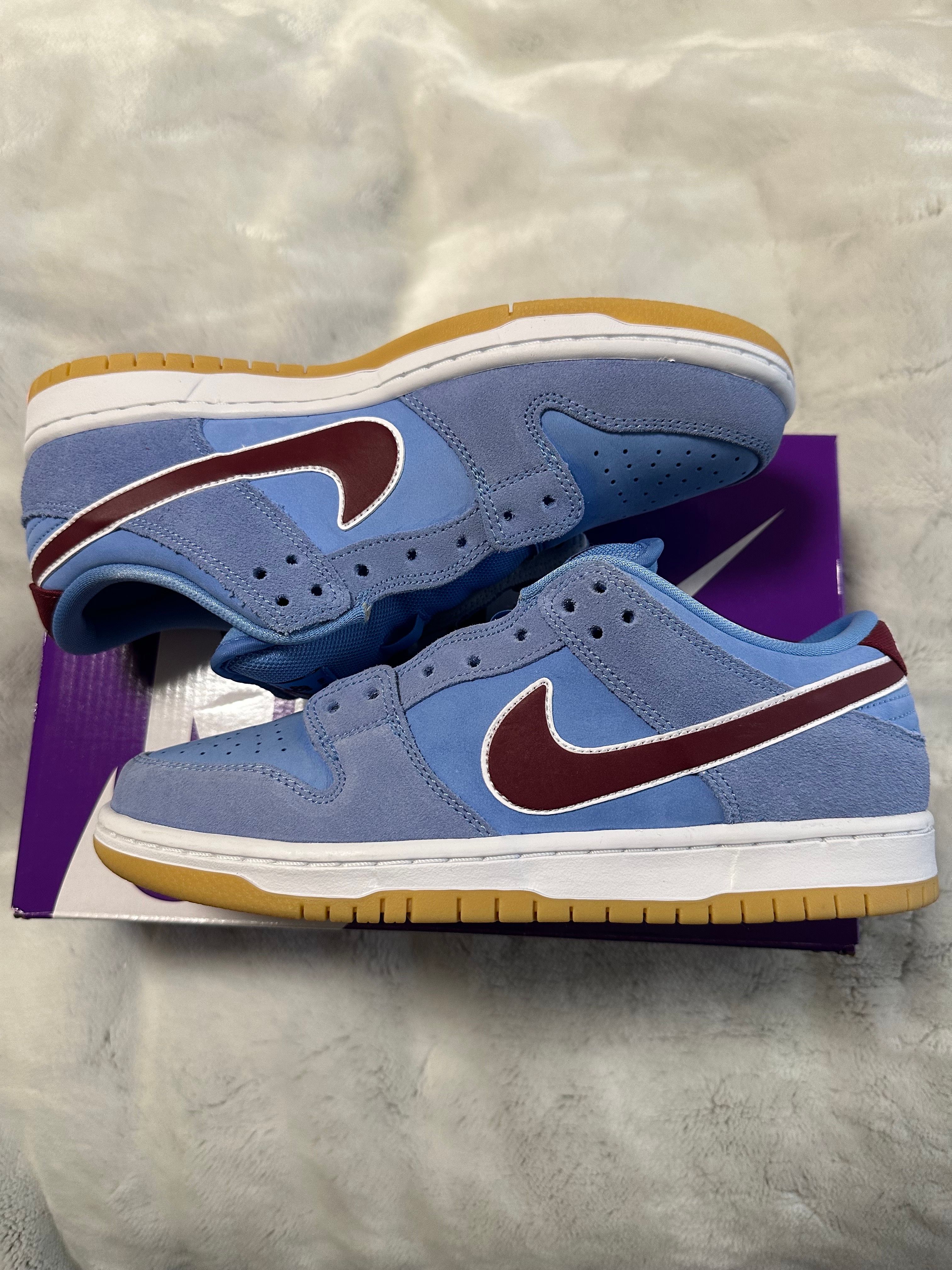 Nike SB Dunk Low Pro "Philadelphia Phillies/Valor Blue and Team Maroon"