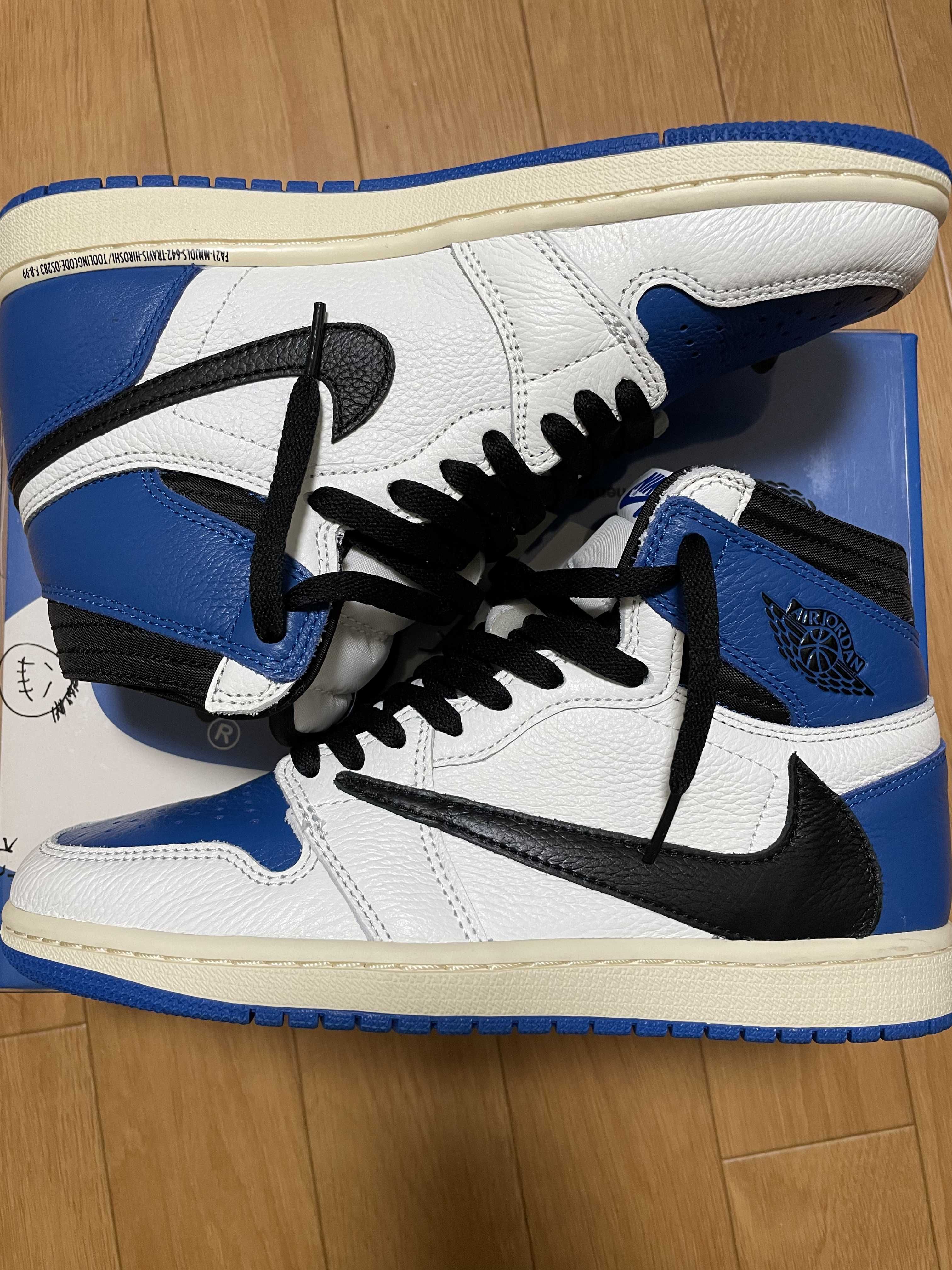 Travis Scott × fragment design × Nike Air Jordan 1 Retro High OG SP "Military Blue"