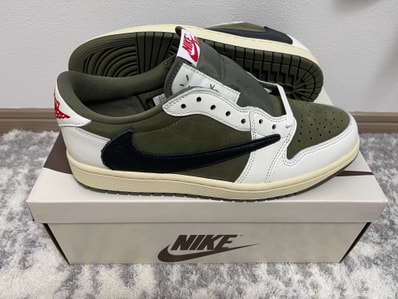 Travis Scott × Nike Air Jordan 1 Low OG SP "Reverse Olive"