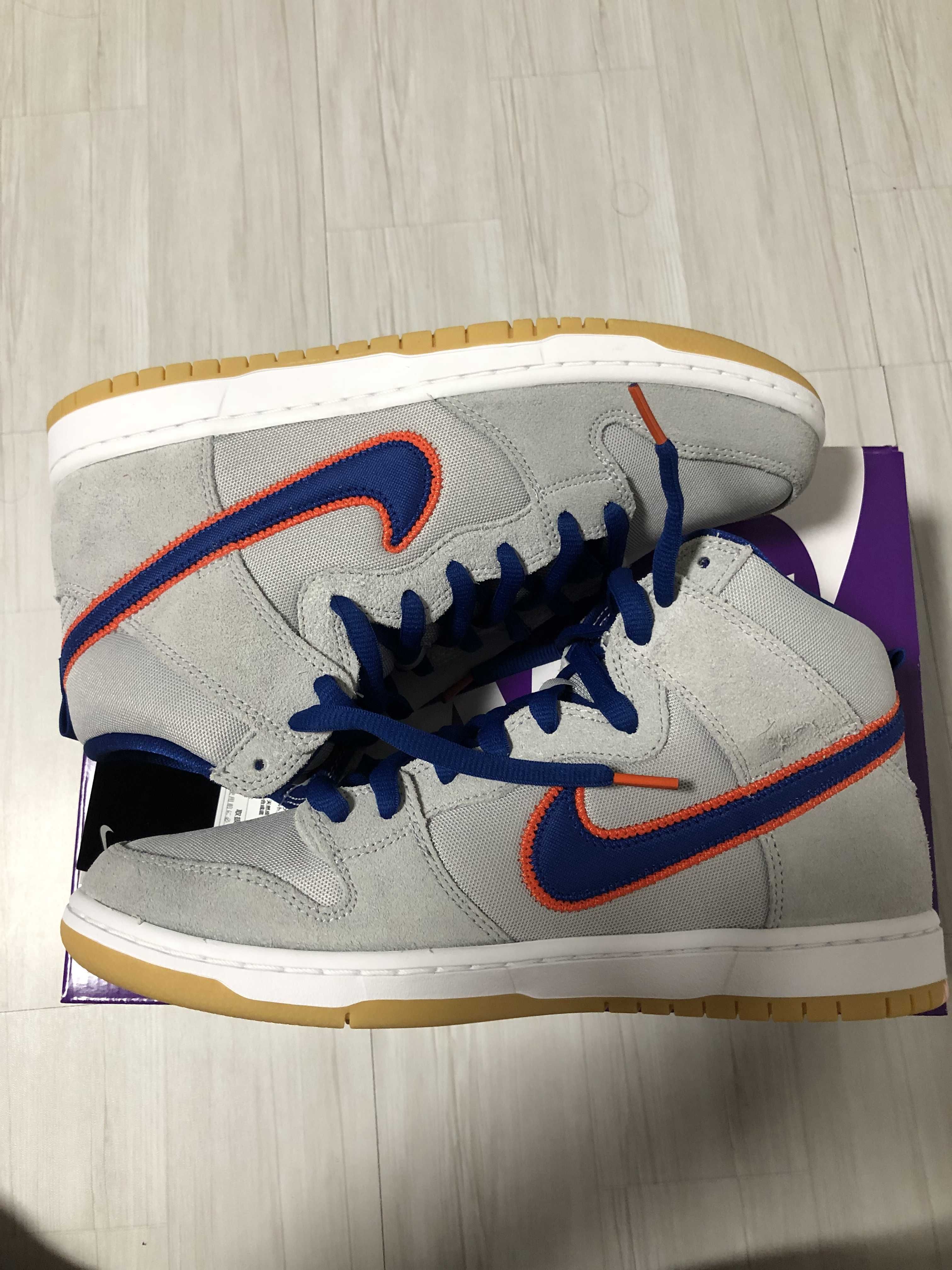 Nike SB Dunk High "Rush Blue and Team Orange/New York Mets"