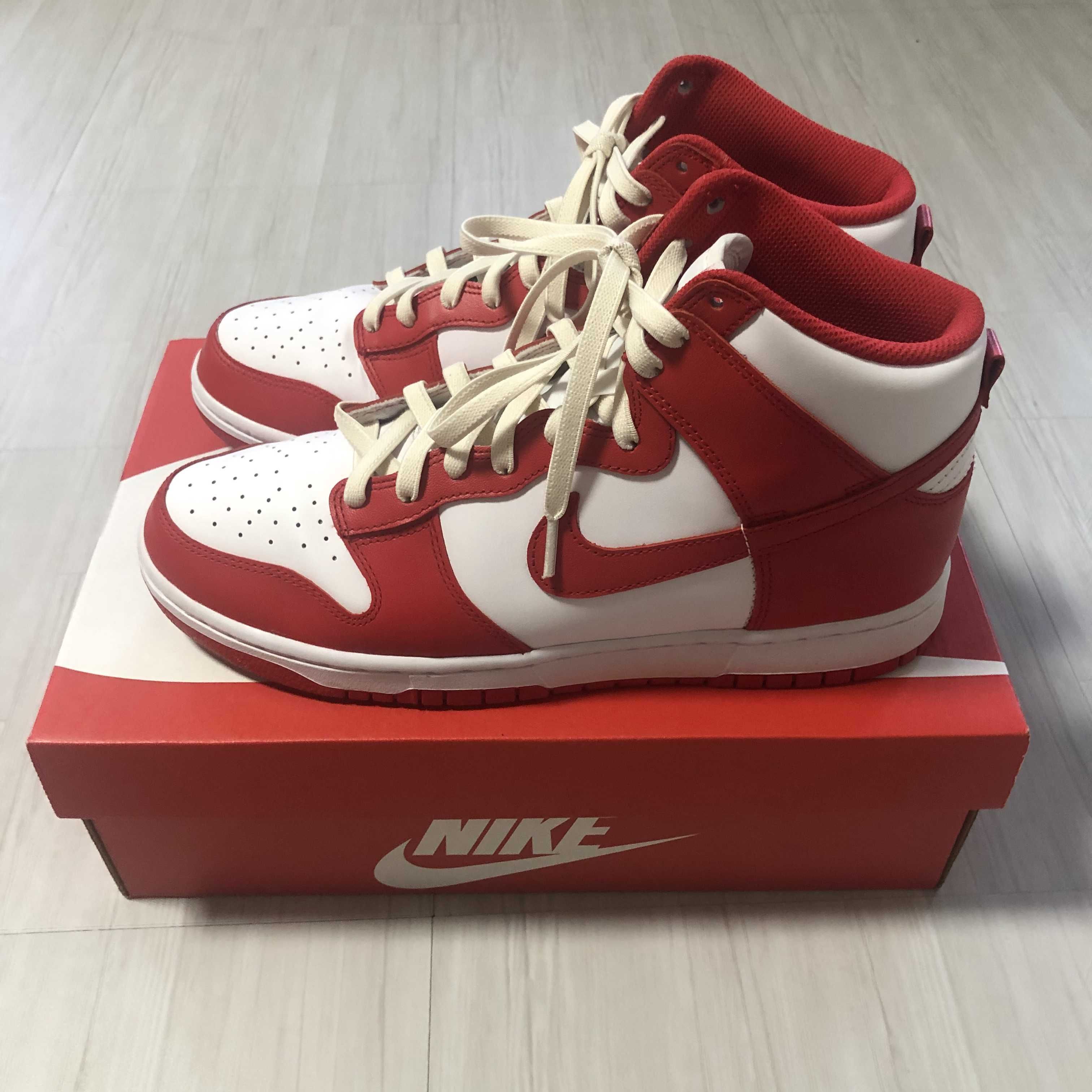 Nike Dunk High "Championship White and Red"