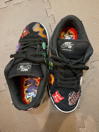 Neck face × Nike SB Dunk Low "Black/White/Multi Color"