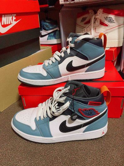 FACETASM × Nike Air Jordan 1 Mid "White/Navy"