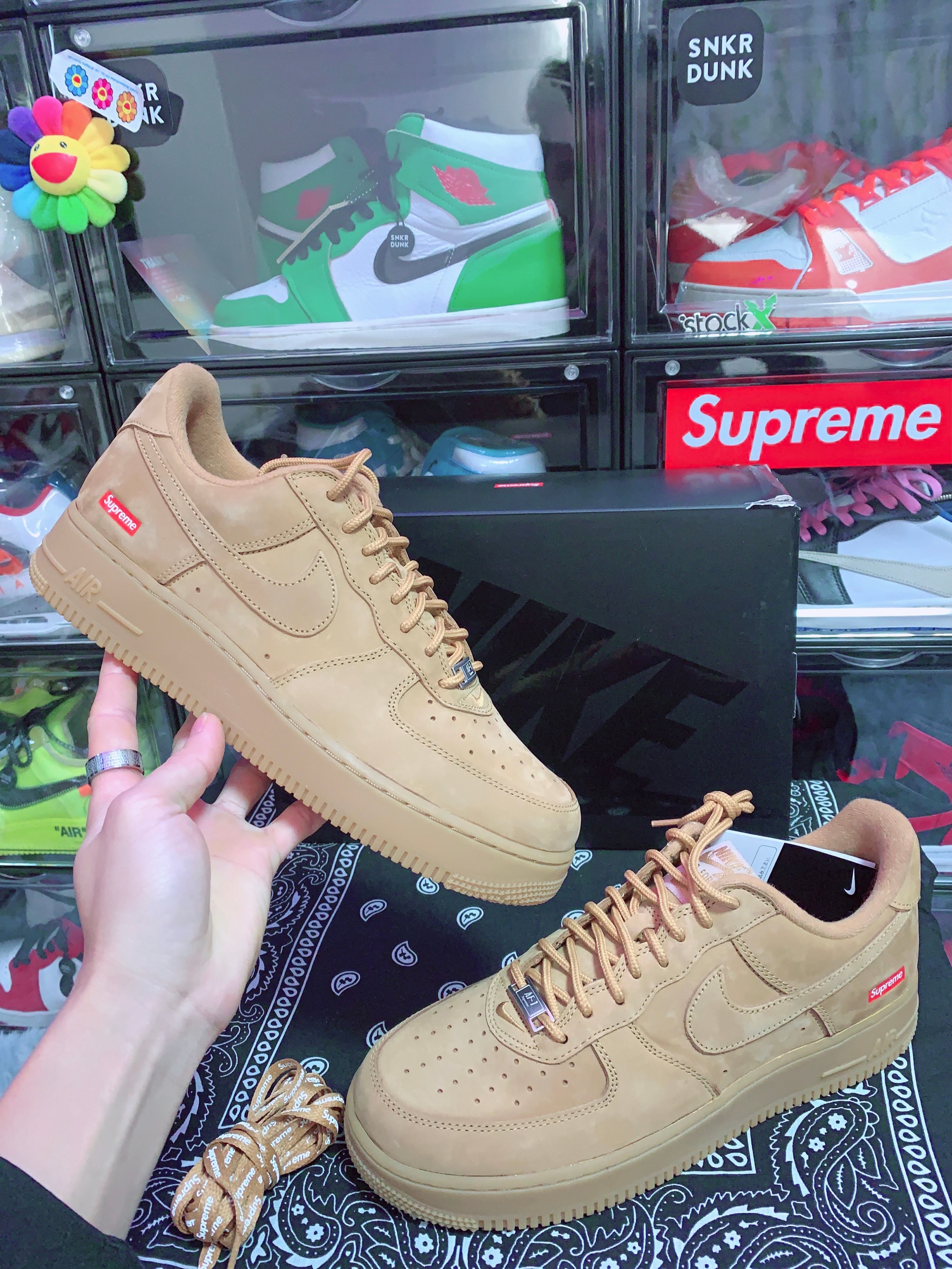 Supreme × Nike Air Force 1 Low "Flax/Wheat"