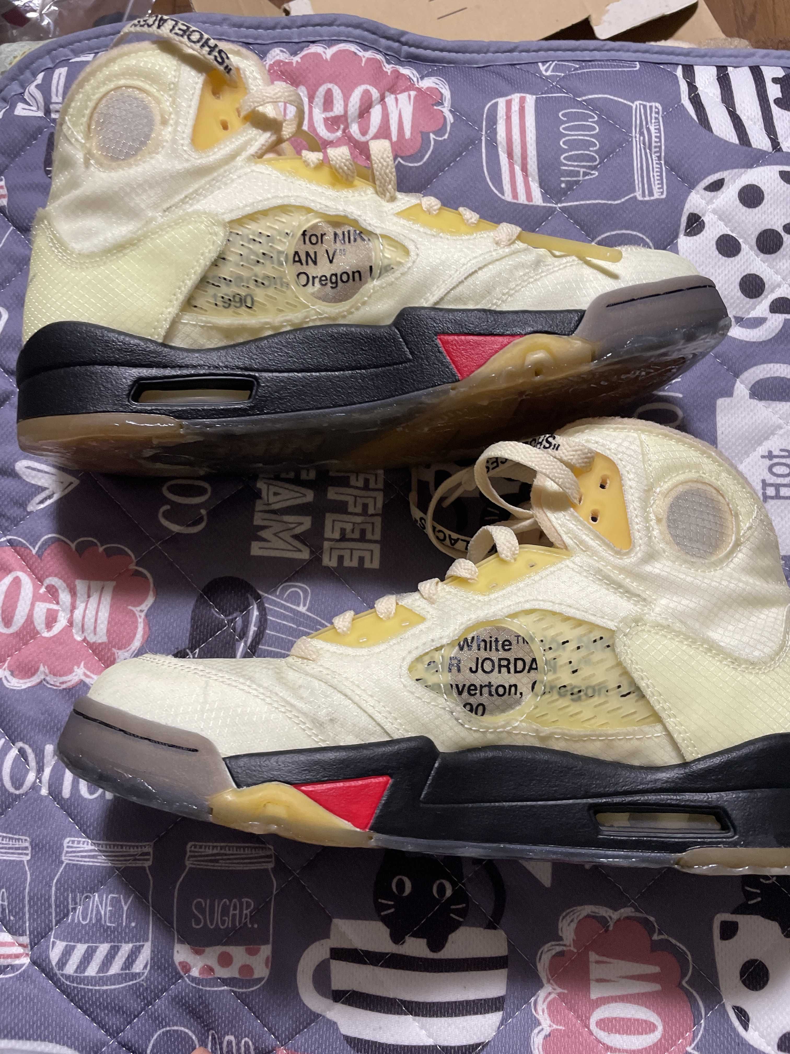 Off-White × Nike Air Jordan 5 "Sail"  