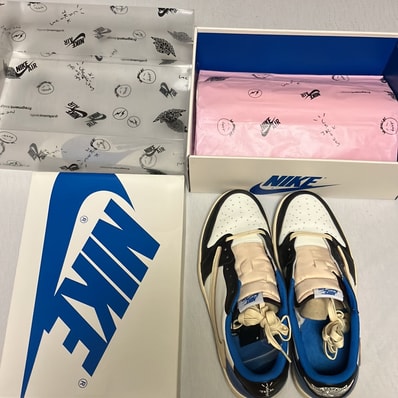 Travis Scott × fragment design × Nike Air Jordan 1 Low OG SP "Military Blue"
