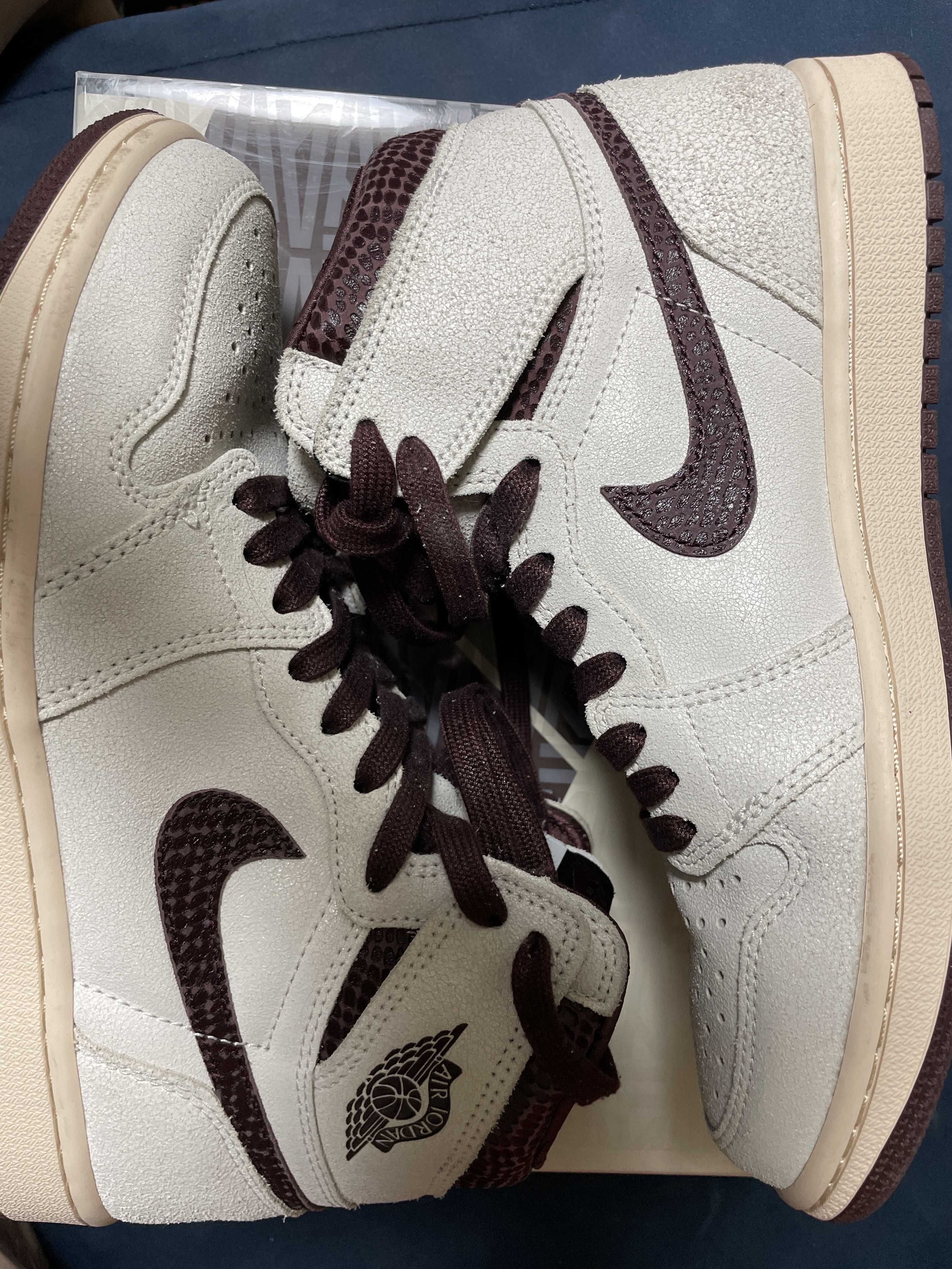 A Ma Maniere × Nike Air Jordan 1 Retro High OG "Sail and Burgundy"