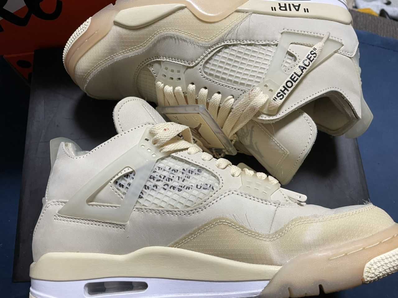 Off-White × Nike Women's Air Jordan 4 SP "Sail"