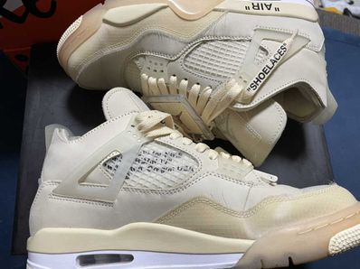 Off-White × Nike Women's Air Jordan 4 SP "Sail"