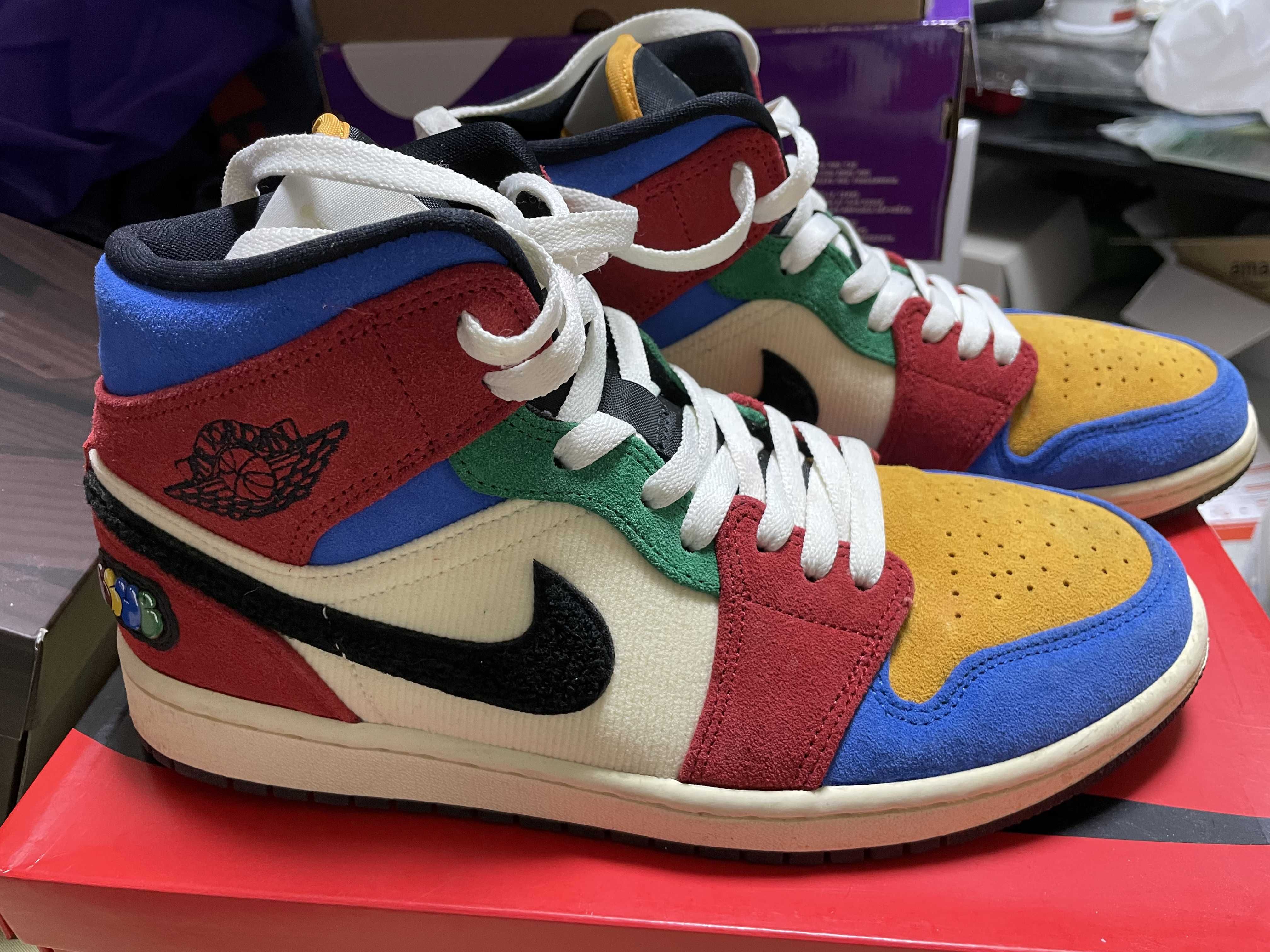 BLUE THE GREAT×NIKE AIR JORDAN 1 MID FEARLESS "MULTI"