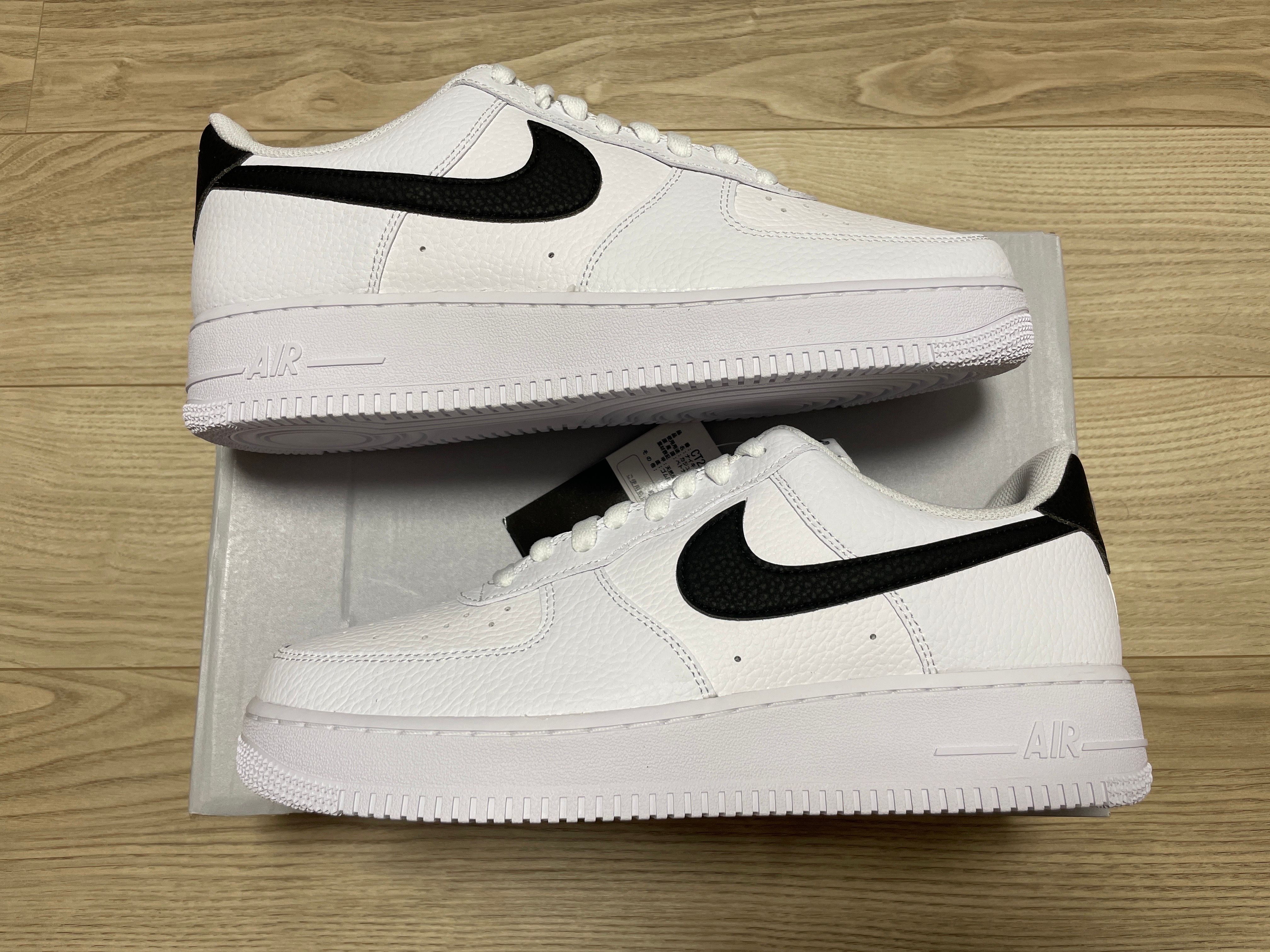 Nike Air Force 1 Low '07 "White Black Pebbled Leather"