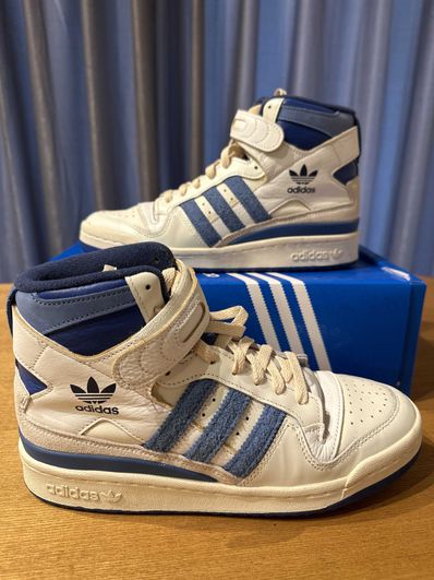 adidas Forum 84 High Blue Thread "Off White-Bright Blue/Footwear White"