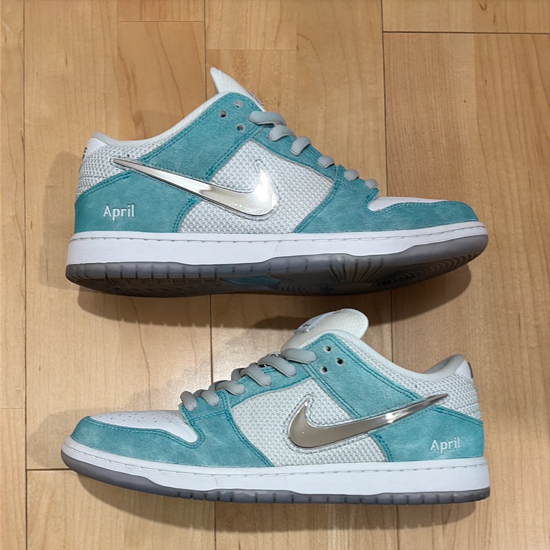 APRIL SKATEBOARDS × Nike SB Dunk Low Pro QS "White and Multi-Color"