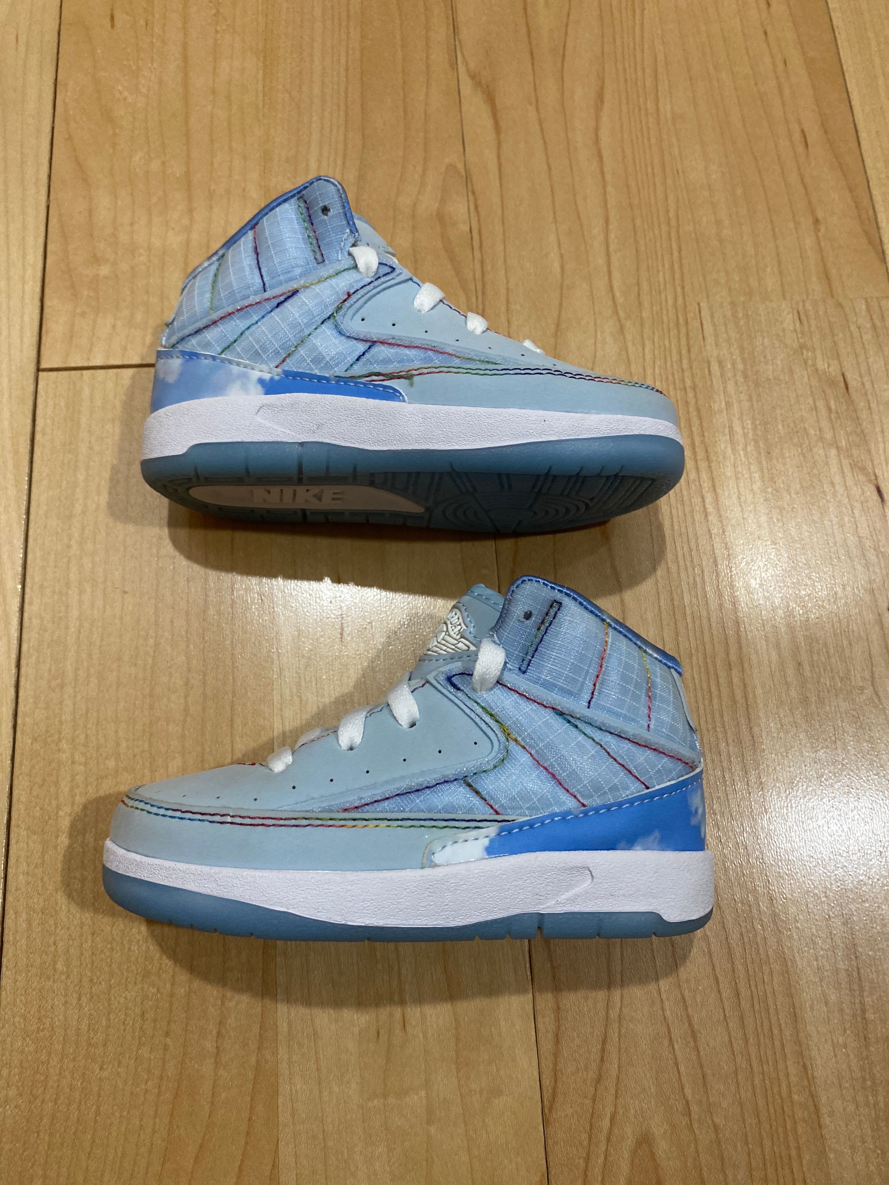 J Balvin × Nike TD Air Jordan 2 Retro SP "Celestine Blue/White/Multi Color"