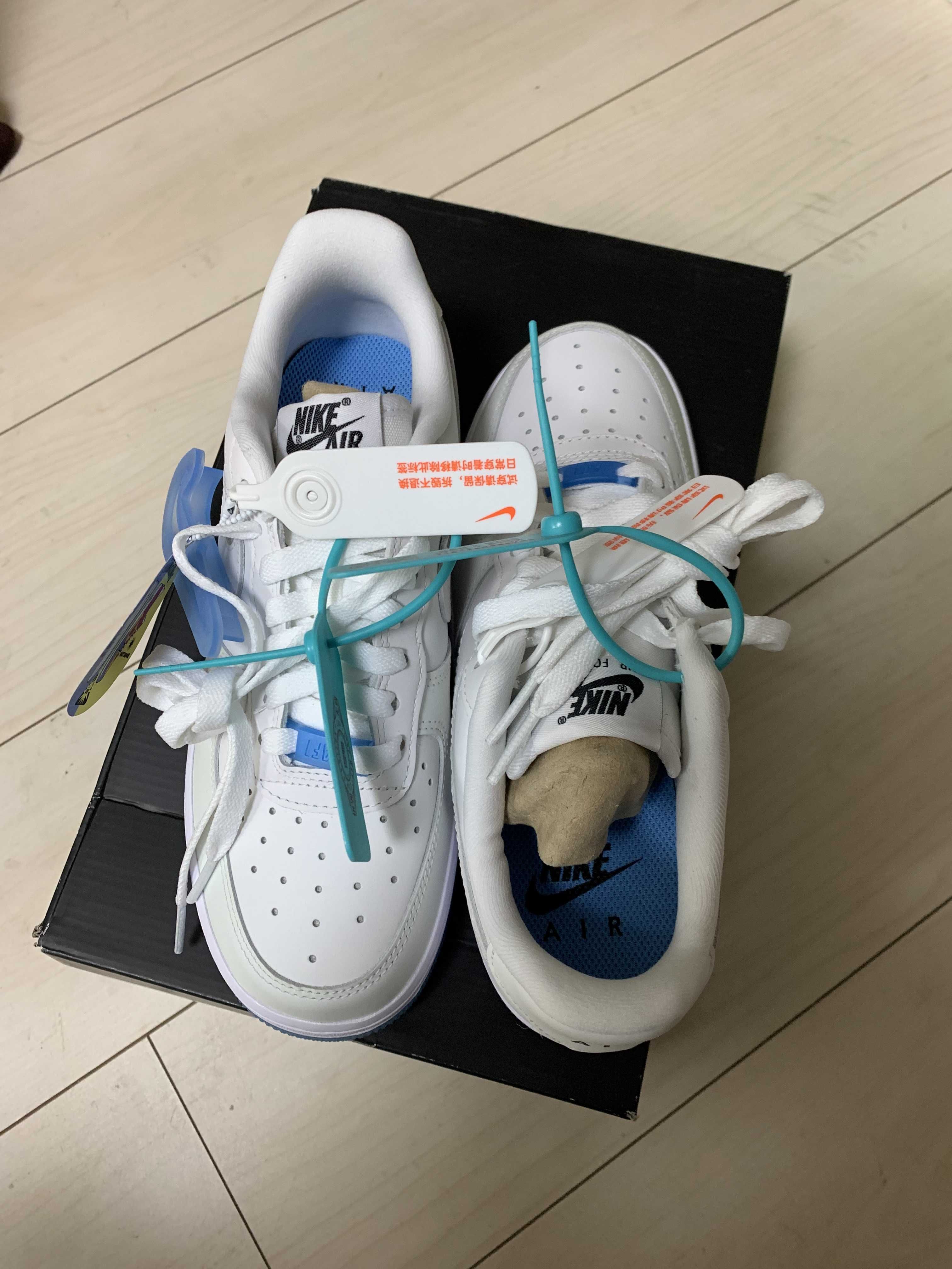 Nike Women's Air Force 1 Low UV "White/University Blue"