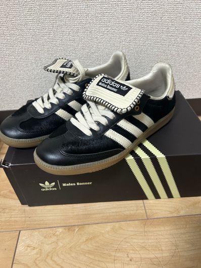 Wales Bonner × adidas Samba Pony Tonal Low "Core Black/Cream White"