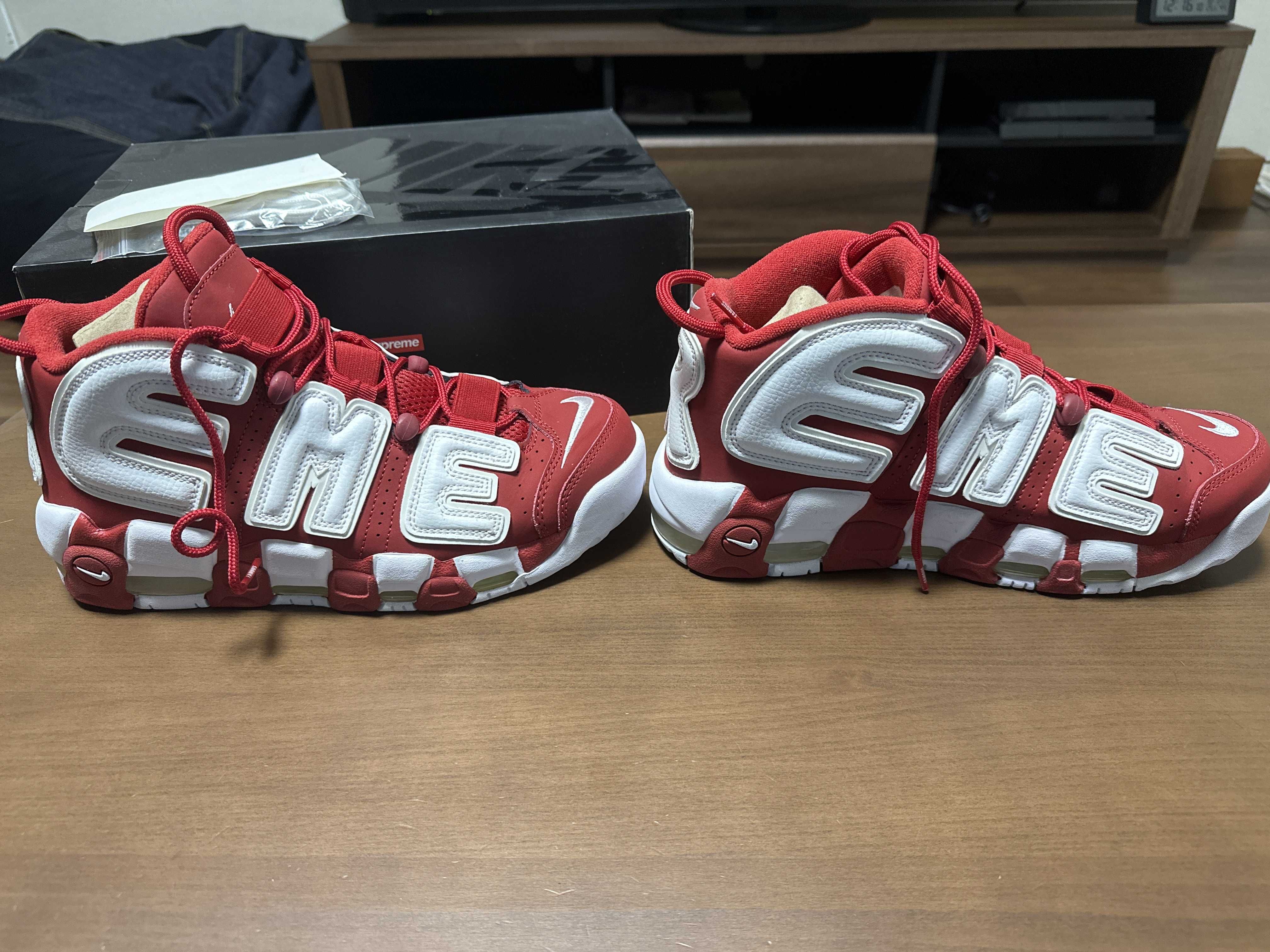 Supreme × Nike Air More Uptempo "White/Red"
