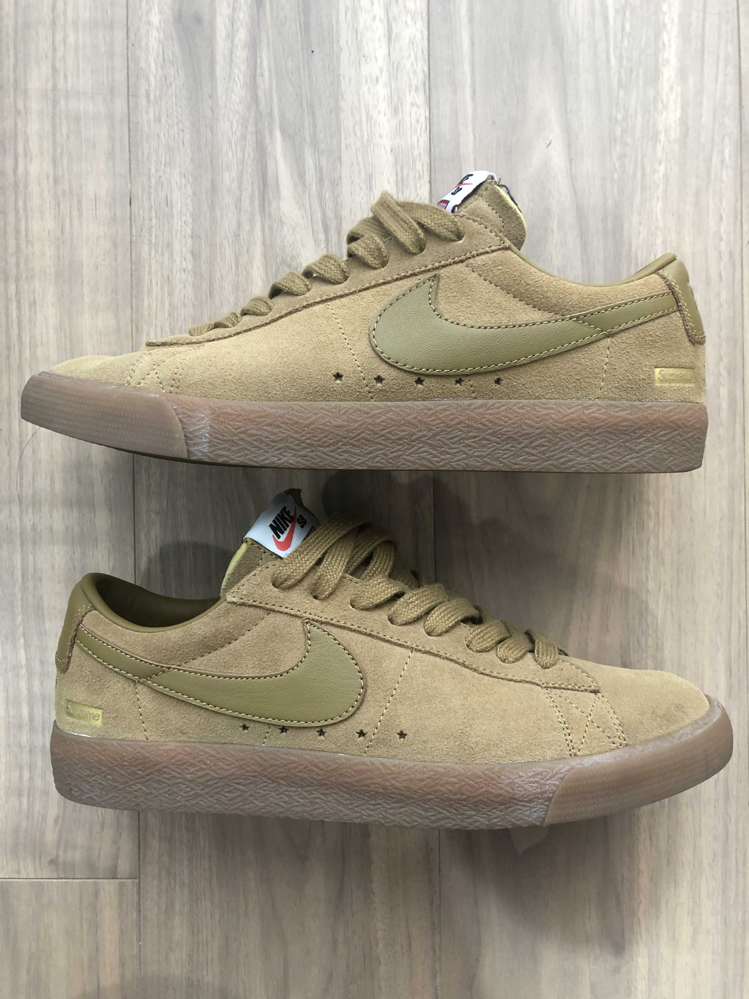 Supreme × Nike SB Blazer Low GT "Golden Beige"