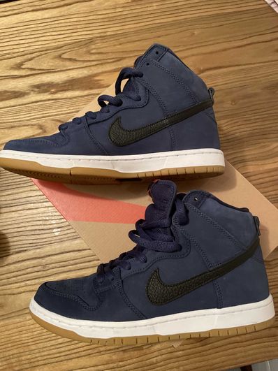Nike SB Dunk High Orange Label "Obsidian/Black Light Gum Brown"