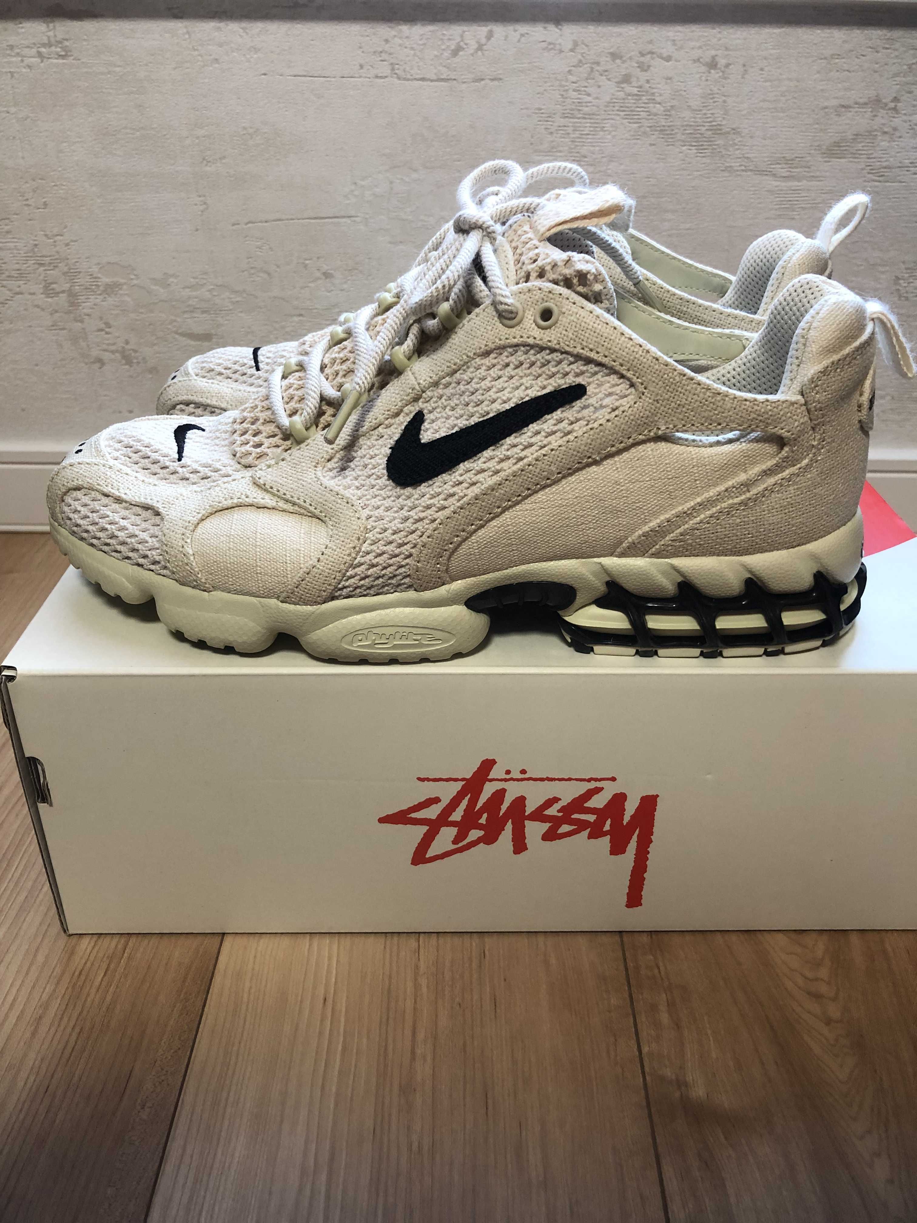 Stussy × Nike Air Zoom Spiridon CG 2 "Fossil/Black"