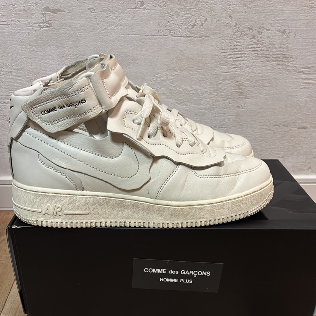 COMME des GARCONS × Nike Air Force 1 Mid "White"